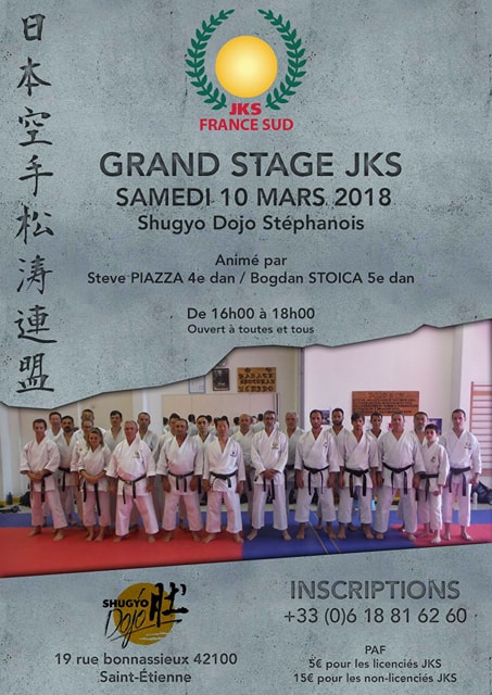 Stage Karaté Jks France Sud