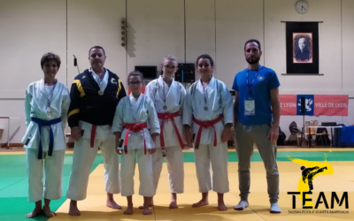 5 médailles au championnat départemental kata du Rhône.